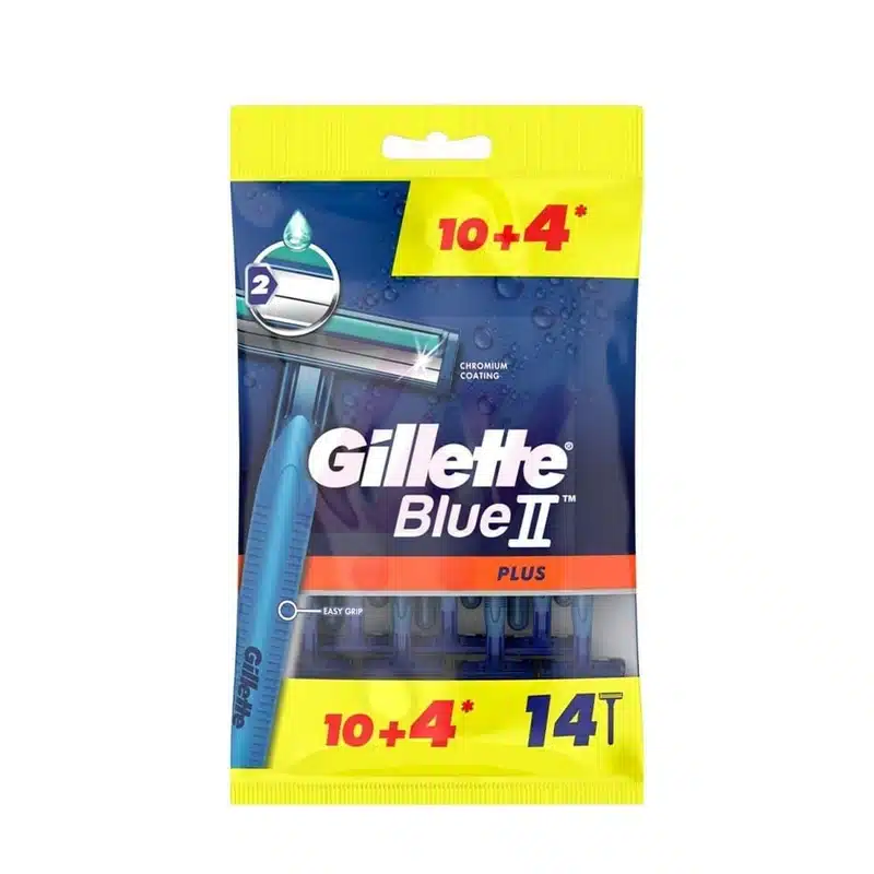 Gillette Blue II Plus Razor 10+4 Pouch Gillette Blue II Plus Razor 10+4 Pouch