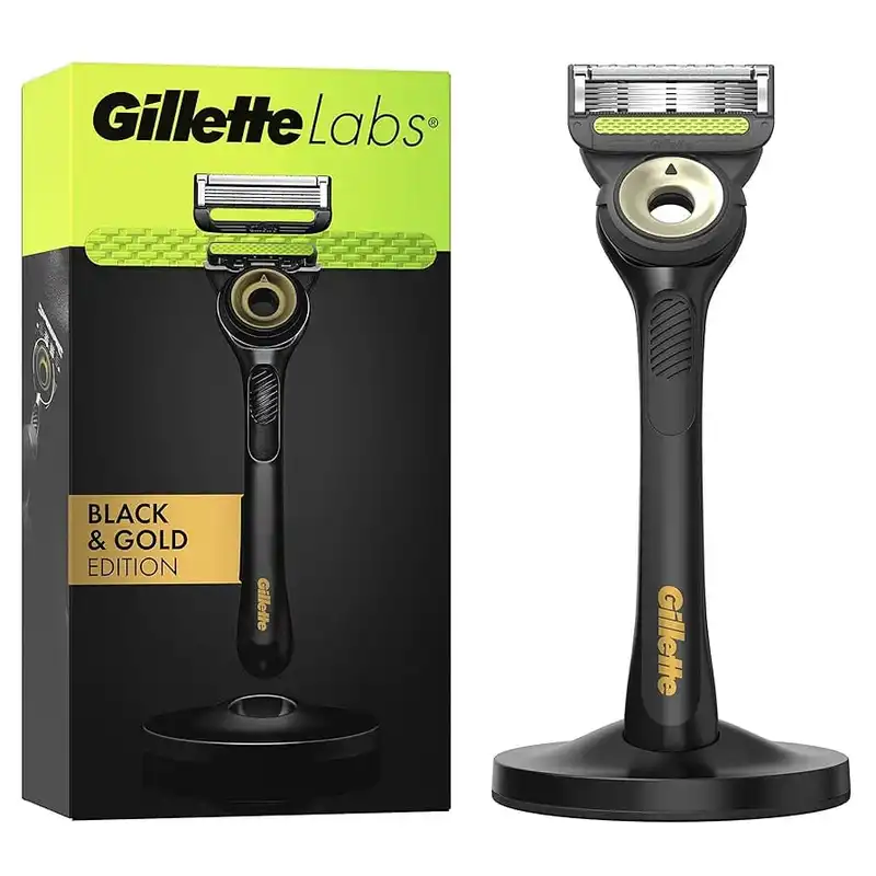 Gillette Labs Shaving Power Razor Black and Gold Edition 1UP Gillette Labs Shaving Power Razor Black and Gold Edition 1UP