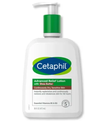 Cetaphil Advanced Relief Lotion With Shea Butter Continuously Dry and Sensitive Skin 473ML